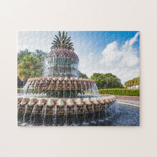 Pineapple Fountain in Charleston, SC Jigsaw Puzzle (Horizontal)