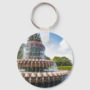 Pineapple Fountain in Charleston, SC Key Ring