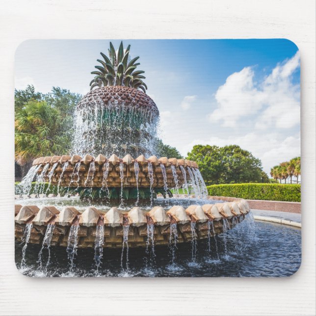 Pineapple Fountain in Charleston, SC Mouse Mat (Front)