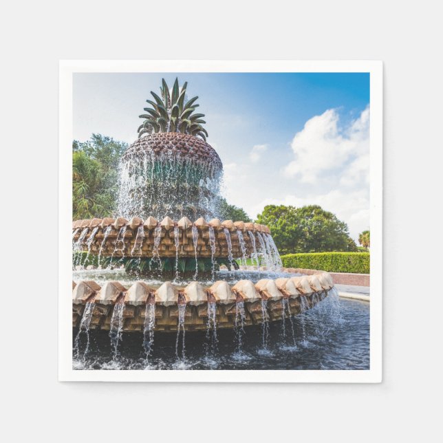 Pineapple Fountain in Charleston, SC Napkin (Front)