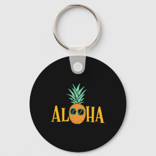 Pineapple Fruit Aloha Beaches Hawaii - Hawaiian 1  Key Ring