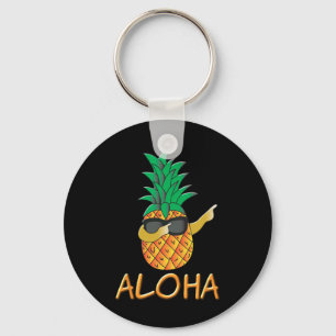 Pineapple Fruit Aloha Beaches Hawaii - Surf New Key Ring