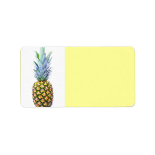 Pineapple Fruit Beach Dessert Colourful Tropical Label