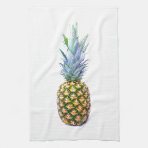 Pineapple Fruit Beach Dessert Colourful Tropical Tea Towel