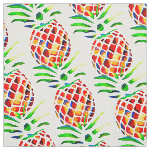 Pineapple fruit colourful pop art fabric