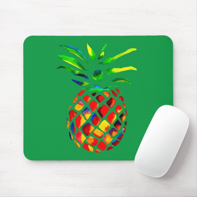 Pineapple fruit colourful pop art mouse mat (With Mouse)
