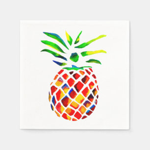 Pineapple fruit colourful pop art napkin