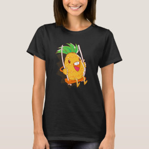 Pineapple Fruit Figurine Rocking Vegetarian Vegan T-Shirt