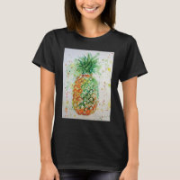 Pineapple Fruit Food Tropical Art Orange Lime Cute