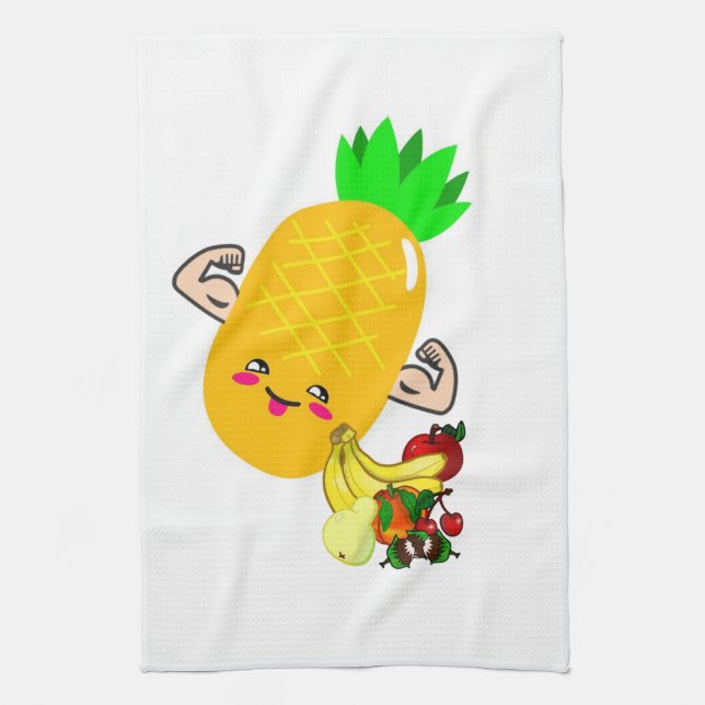 Pineapple Fruit  Kitchen Hand Towel (Vertical)