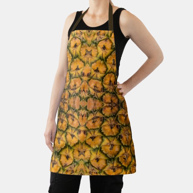 Pineapple Fruit Peel Tropical Golden Texture Photo Apron (Insitu)