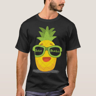 Pineapple Fruit Sunglasses Aloha Beaches Hawaii -  T-Shirt
