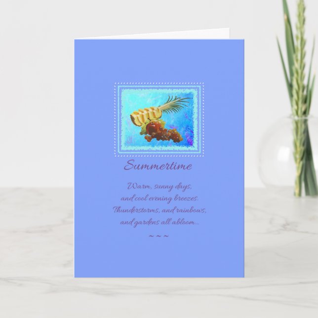 Pineapple & Fruits Missing You Soldier Card (Front)