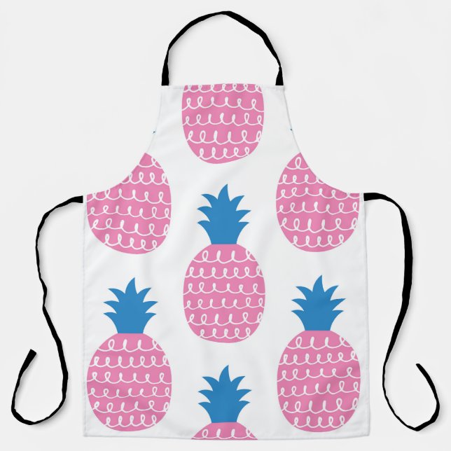 Pineapple Fun, Vintage Seamless Design. Apron (Front)