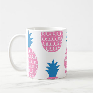 Pineapple Fun, Vintage Seamless Design. Coffee Mug