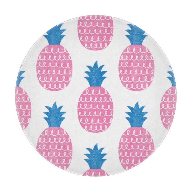 Pineapple Fun, Vintage Seamless Design. Cutting Board (Front)