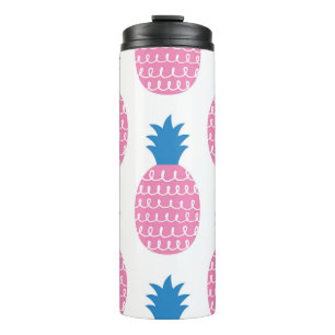 Pineapple Fun, Vintage Seamless Design. Thermal Tumbler