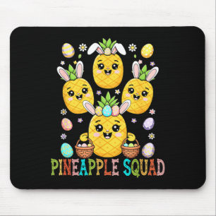 Pineapple funny squad easter bunny hunting mouse mat