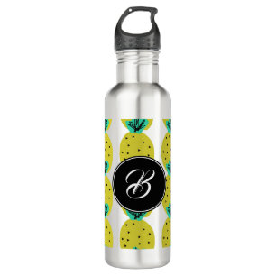 Pineapple Geometric Doodles Monogram 710 Ml Water Bottle