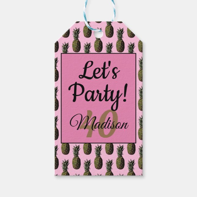 Pineapple Gift Tags - Personalisation Optional (Front)