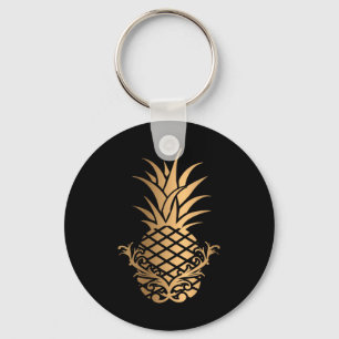 Pineapple Gold Aloha Beaches T Shirt Hawaiian Hawa Key Ring