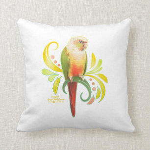 Pineapple Green Cheek Conure Cushion