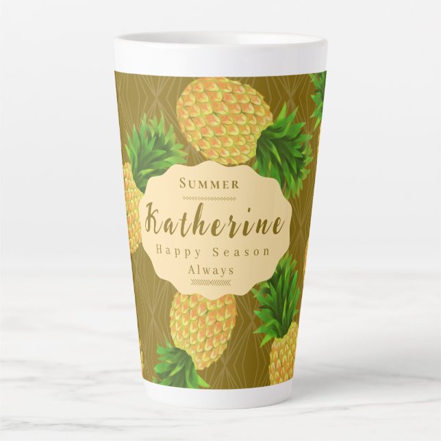 Pineapple Green Latte Mug (Front)