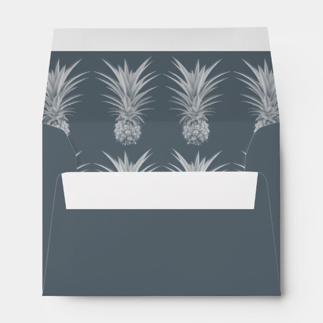 Pineapple Grey Speciality Return Address Envelope (Back (Bottom))