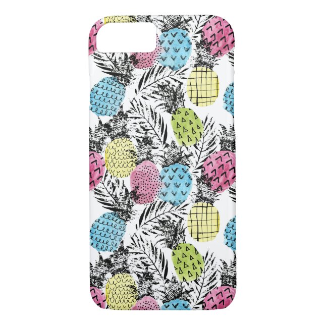 Pineapple Grunge Palms Case-Mate iPhone Case (Back)