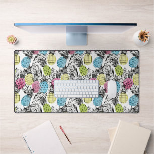 Pineapple Grunge Palms Desk Mat
