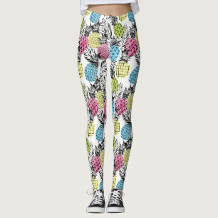 Pineapple Grunge Palms Leggings