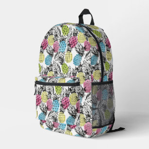 Pineapple Grunge Palms Printed Backpack