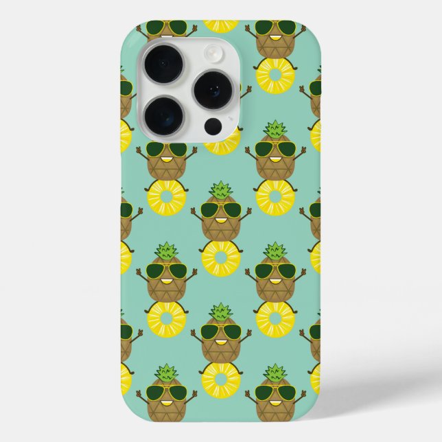 Pineapple Guy rolling on a Pineapple Ring Case-Mate iPhone Case (Back)