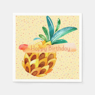 Pineapple Happy Birthday Napkin
