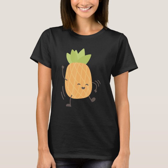 Pineapple Happy Dancing Summer T-Shirt (Front)