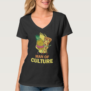 Pineapple Hawaii Pizza Ham Man Of Culture T-Shirt