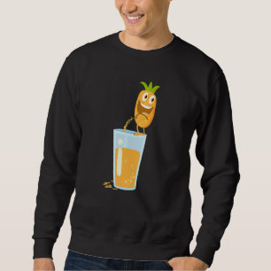 Pineapple Hawaiian Aloha Tropical Honolulu Women M Sweatshirt
