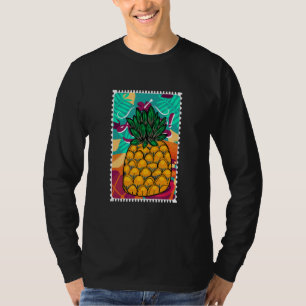 Pineapple Hawaiian Aloha Tropical Honolulu Women M T-Shirt