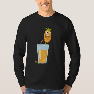 Pineapple Hawaiian Aloha Tropical Honolulu Women M T-Shirt