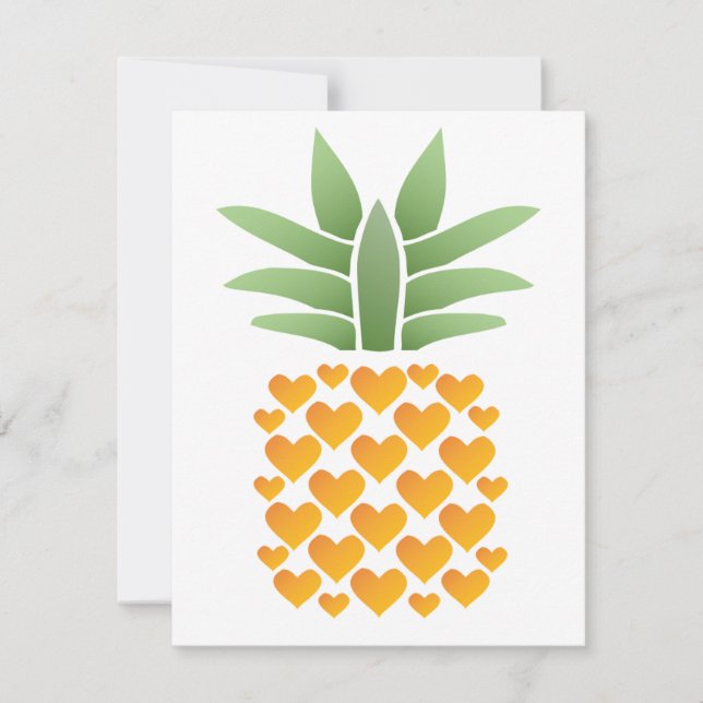 Pineapple heart invitation (Front)
