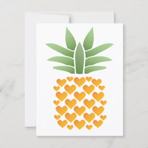 Pineapple heart invitation