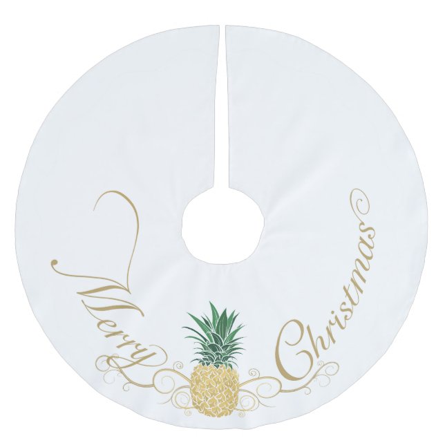 Pineapple Hospitality Christmas Brushed Polyester Tree Skirt (Front)