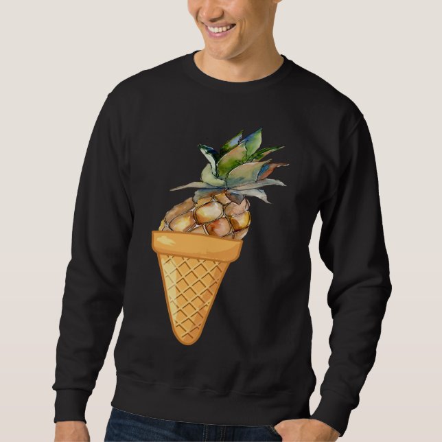 PINEAPPLE ICE CREAM - FUNNY FRUIT AND ICE CREAM CO SWEATSHIRT (Front)
