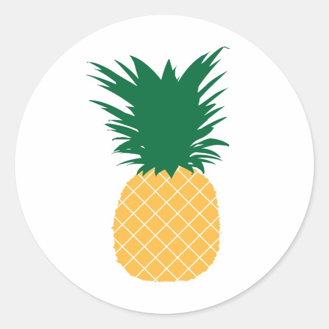 Pineapple icon classic round sticker (Front)