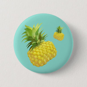 Pineapple Illustration 6 Cm Round Badge