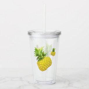 Pineapple Illustration Acrylic Tumbler