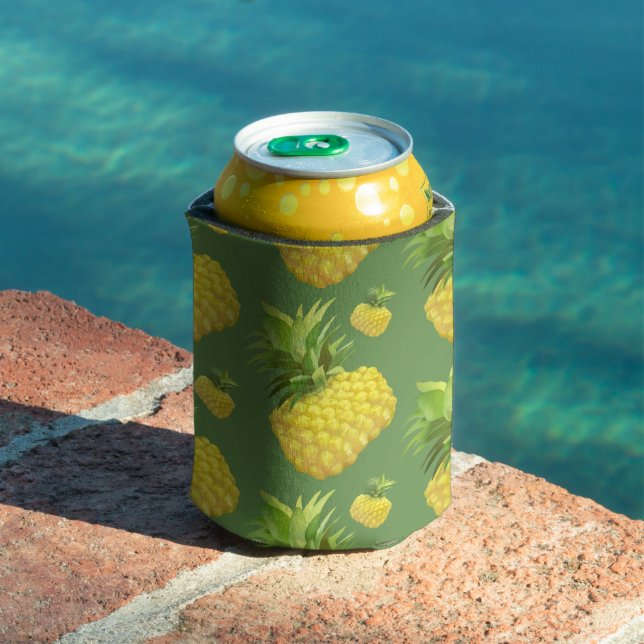 Pineapple Illustration Can Cooler (In Situ Pool)