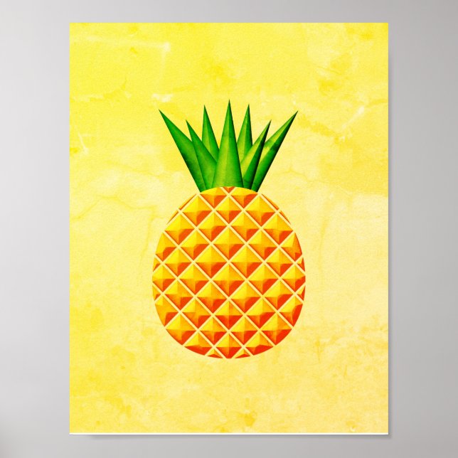 Pineapple In Yellow And Green Poster (Front)