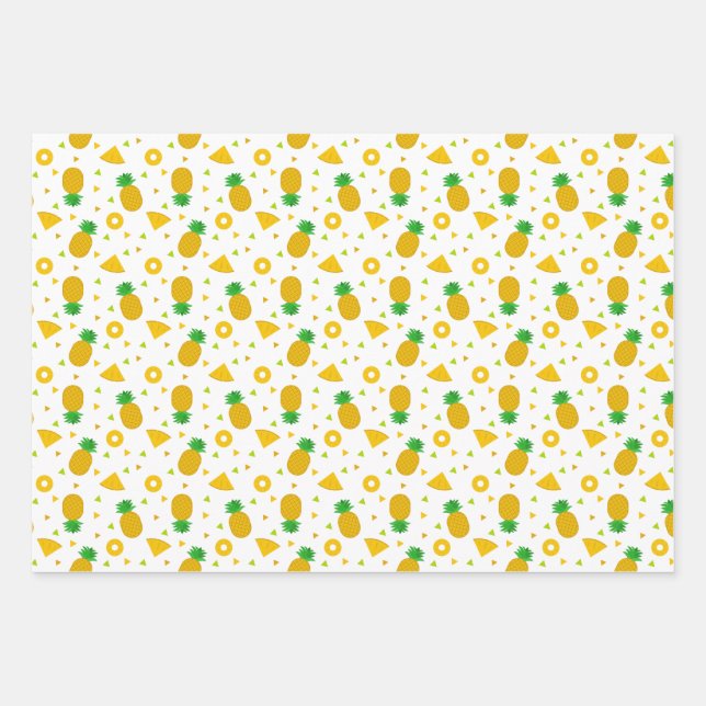 Pineapple Inspired Wrapping Paper Coordinates (Front)