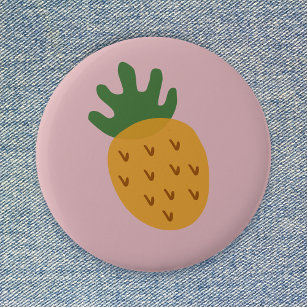 Pineapple IVF   Cute Pink Infertility Awareness 6 Cm Round Badge